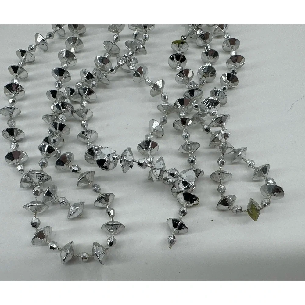 Lot 2 Bead Garland Pearl Silver Crystal Christmas Tree Wedding Craft Decor